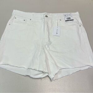 Jessica Simpson Women's White Beloved High Waist Denim Short Size 20W